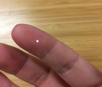 It’s not glitter. It’s a chip